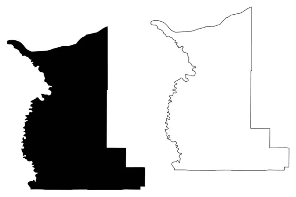 Gilliam County Oregon State County United States America Usa Mapa — Archivo Imágenes Vectoriales