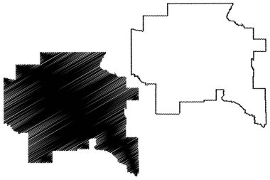 Cascade County, Montana (ABD eyaleti, ABD, ABD, ABD) harita vektör çizimi, çizim Cascade haritası