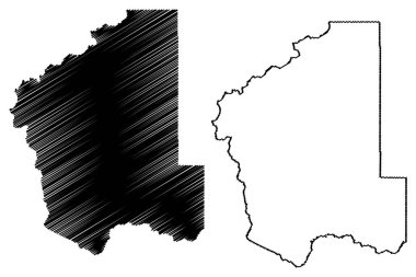 Jefferson County, Montana (ABD eyaleti, Amerika Birleşik Devletleri, ABD, ABD) harita vektör çizimi, kroki Jefferson haritası