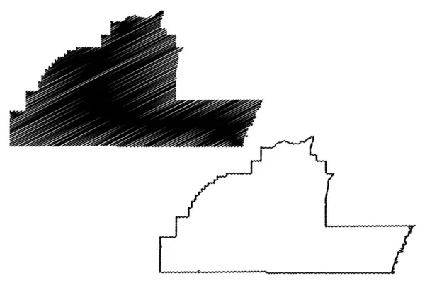 Carbon County Montana County Verenigde Staten Van Amerika Usa Kaart — Stockvector