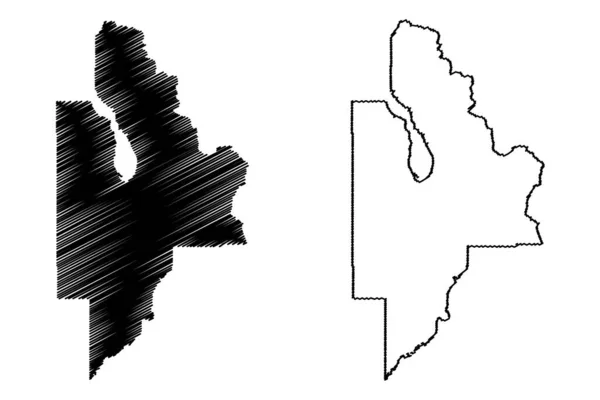 Broadwater County Montana County Spojené Státy Americké Usa Usa Map — Stockový vektor