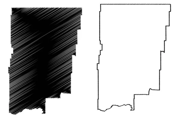Condado Blaine Montana County United States America Usa Mapa Vector — Vector de stock