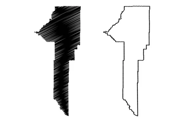 Gallatin County Montana County Spojené Státy Americké Usa Usa Map — Stockový vektor