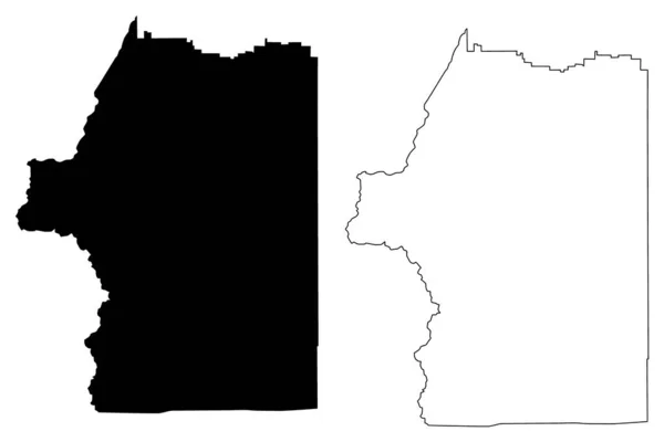 Josephine County Oregon State County United States America Usa Mapa — Vector de stock