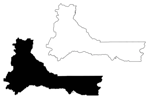 オレゴン州マリオン郡 アメリカ アメリカ アメリカ アメリカ 地図ベクトル図 スケッチブルなスケッチマリオン地図 — ストックベクタ