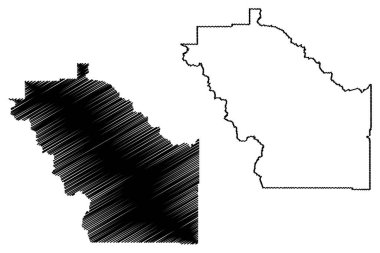 Meagher County, Montana (ABD eyaleti, ABD, ABD) harita vektör çizimi, çizim çizimi Meagher haritası