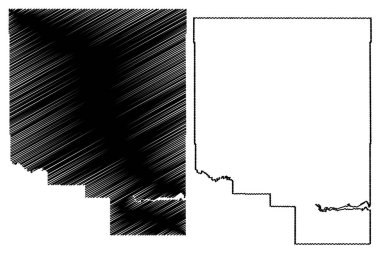 Toole County, Montana (ABD eyaleti, Amerika Birleşik Devletleri, ABD, ABD) harita vektör çizimi, çizim Toole haritası