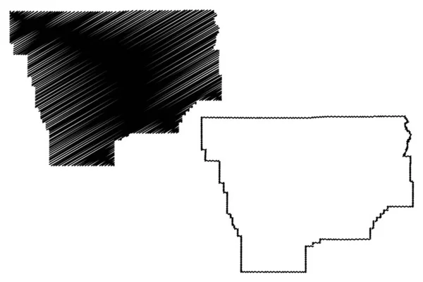 Musselshell County Montana County United States America Usa Mapa Wektor — Wektor stockowy