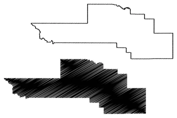 Condado Pondera Montana County United States America Usa Mapa Vector — Archivo Imágenes Vectoriales