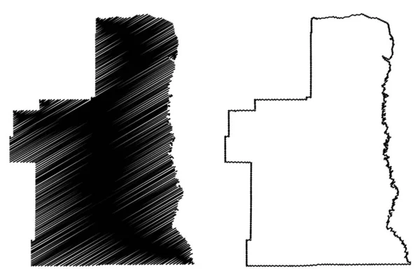 Petroleum County Montana County United States America Usa Mapa Wektor — Wektor stockowy