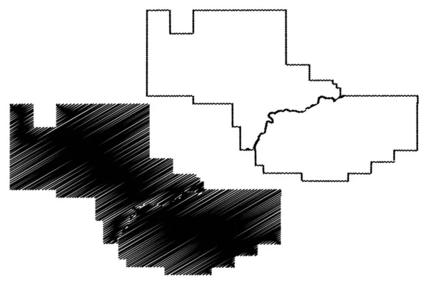 Comté Prairie Montana Comté Des États Unis États Unis Amérique — Image vectorielle