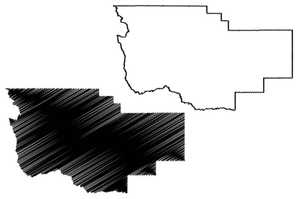 Teton County Montana County United States America Usa Usa Usa — Stock vektor