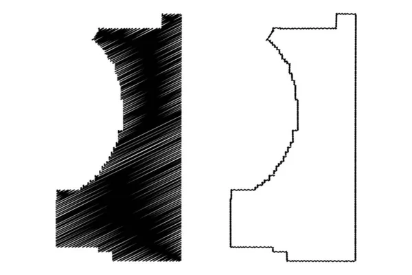 Wibaux County Montana Сша Сша Сша Сша Map Vector Illustration — стоковый вектор