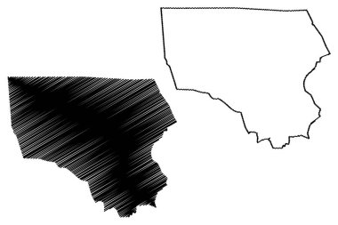 Kuzey Kordofan devleti (Sudan Cumhuriyeti, Kuzey Sudan) harita vektör çizimi, çizim Kuzey Kordofan haritası