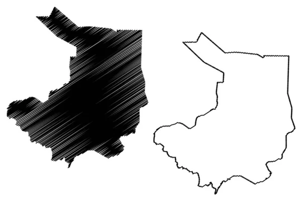 Centrální Rovníkový Stát Státy Jižního Súdánu Rovníkový Kraj Mapa Vektorová — Stockový vektor