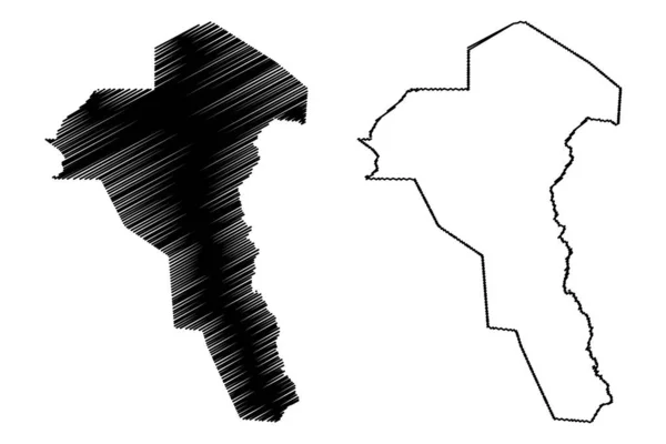 Stan Jedności Stany Sudanu Południowego Region Wielkiego Górnego Nilu Mapa — Wektor stockowy