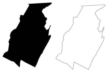 Blair County, Pennsylvania Eyaleti (ABD eyaleti, Amerika Birleşik Devletleri, ABD, ABD) harita vektör çizimi, çizim Blair haritası