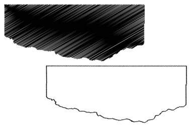 Keya Paha İlçesi, Nebraska (ABD eyaleti, Amerika Birleşik Devletleri, ABD, ABD) harita vektör çizimi, çizim Keya Paha haritası
