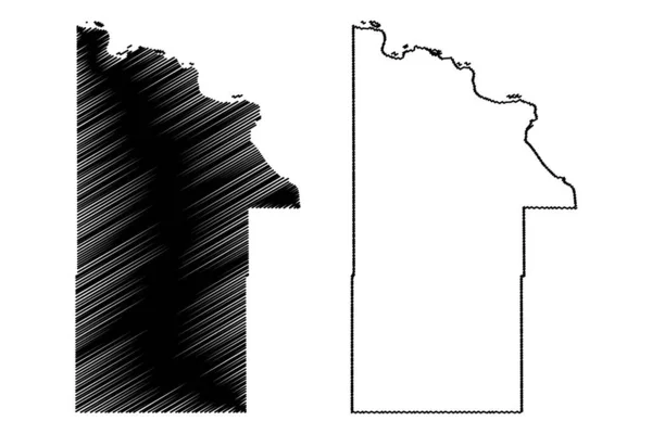 Dixon County Nebraska County Vereinigte Staaten Von Amerika Usa Kartenvektorillustration — Stockvektor