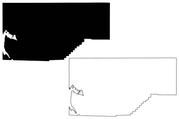 Condado Crawford Commonwealth Pennsylvania County United States America Usa Mapa — Vector de stock