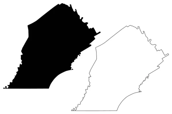 Chester County Pennsylvania Eyaleti Abd Eyaleti Abd Abd Abd Harita — Stok Vektör