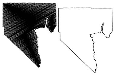 Clark County, Nevada (Amerika Birleşik Devletleri, ABD, ABD) harita vektör çizimi, çizim Clark haritası