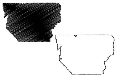 Churchill County, Nevada (ABD eyaleti, Amerika Birleşik Devletleri, ABD, ABD) harita vektör çizimi, çizim Churchill harita