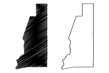 Lander County, Nevada (ABD eyaleti, Amerika Birleşik Devletleri, ABD, ABD) harita vektör çizimi, çizim Lander haritası