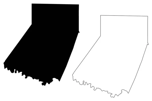 Indiana County Samväldet Pennsylvania Usa Usa Usa Karta Vektor Illustration — Stock vektor