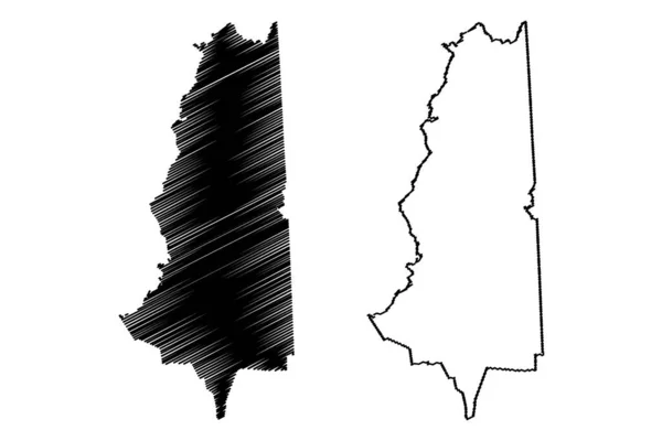 Coos County New Hampshire County United States America Usa Map — стоковий вектор
