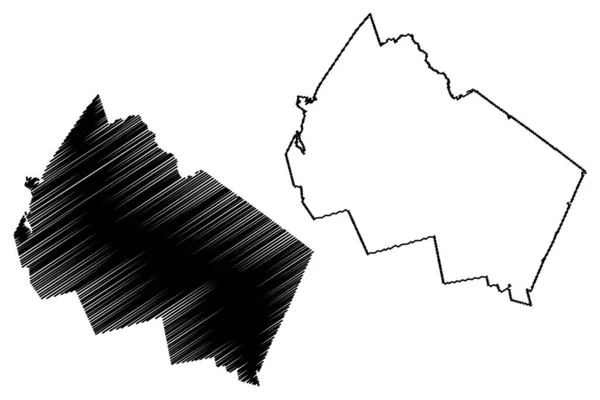 Merrimack County New Hampshire Usa Usa Karta Vektor Illustration Klotskiss — Stock vektor