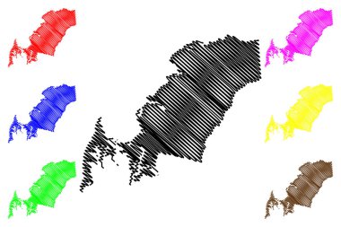 Queen Annes County, Maryland (ABD eyaleti, Amerika Birleşik Devletleri, ABD, ABD) harita vektör çizimi, Kraliçe Anne 'in harita çizimi