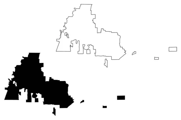 Kent City Washington Сша Соединенные Штаты Америки Сша Map Vector — стоковый вектор