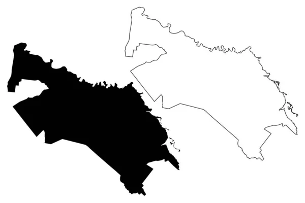 Contea Calhoun Stato Della Carolina Del Sud Contea Degli Stati — Vettoriale Stock