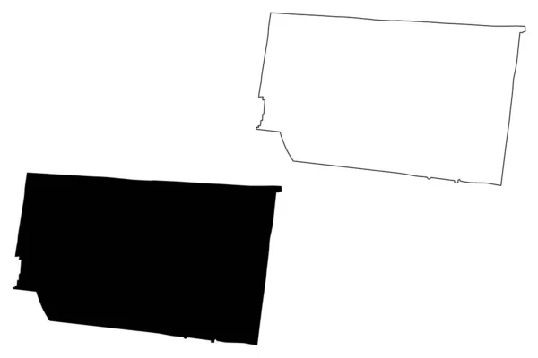 Condado Macon Estado Tennessee Condado Estados Unidos América Mapa Vector — Vector de stock