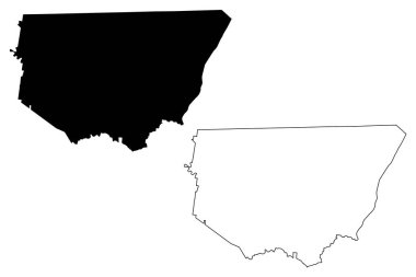 Robertson County, Tennessee Eyaleti (ABD eyaleti, ABD, ABD, ABD) harita vektör çizimi, karalama çizimi Robertson haritası