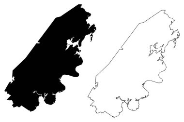 Rhea County, Tennessee Eyaleti (ABD eyaleti, ABD, ABD, ABD) harita vektör çizimi, karalama çizimi Rhea haritası
