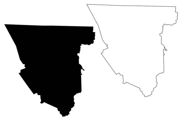 Contea Scott Stato Del Tennessee Contea Usa Stati Uniti America — Vettoriale Stock