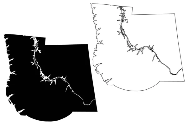 Comté Stewart État Tennessee Comté Des États Unis États Unis — Image vectorielle