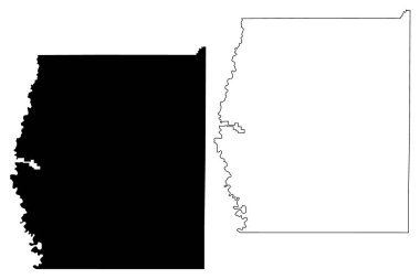 Grand County, Utah Eyaleti (ABD eyaleti, Amerika Birleşik Devletleri, ABD, ABD) harita vektör çizimi, çizim Grand map