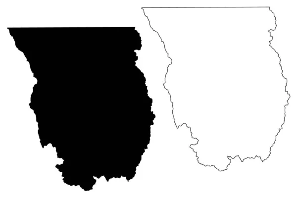 キャッシュ郡 ユタ州 アメリカ アメリカ アメリカ アメリカ 地図ベクトル図 スクリブルスケッチキャッシュマップ — ストックベクタ