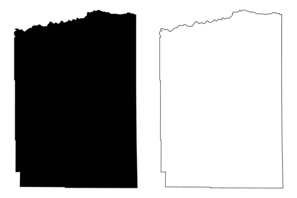 Duchesne County State Utah County United States America Usa Mapa — Wektor stockowy