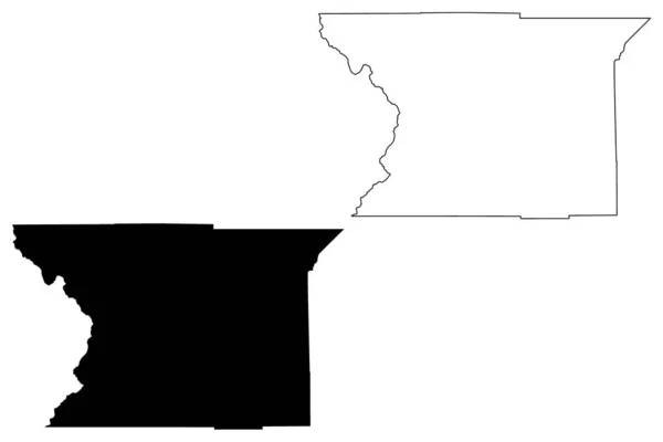 Piute County State Utah Contea Degli Stati Uniti America Stati — Vettoriale Stock