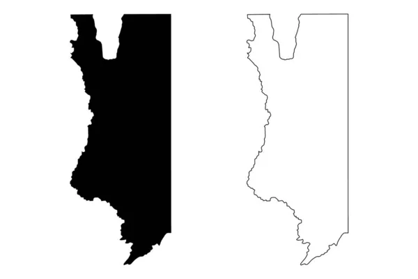 Rich County State Utah County United States America Usa Map — Stockový vektor