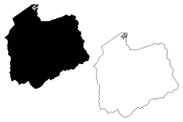 Condado Salt Lake Estado Utah Condado Estados Unidos América Mapa — Vector de stock