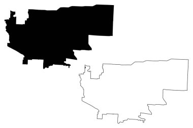 Independence City, Missouri (ABD şehirleri, Amerika Birleşik Devletleri, ABD) harita vektör illüstrasyonu, çizim çizimi Bağımsızlık Şehri