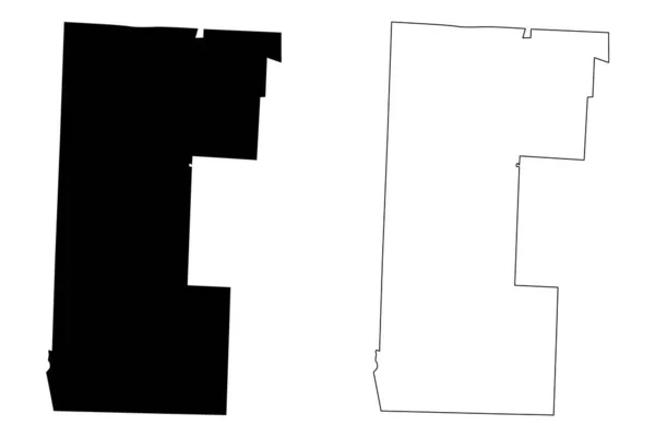 Bennington County Vermont Eyaleti Abd Eyaleti Abd Abd Abd Harita — Stok Vektör