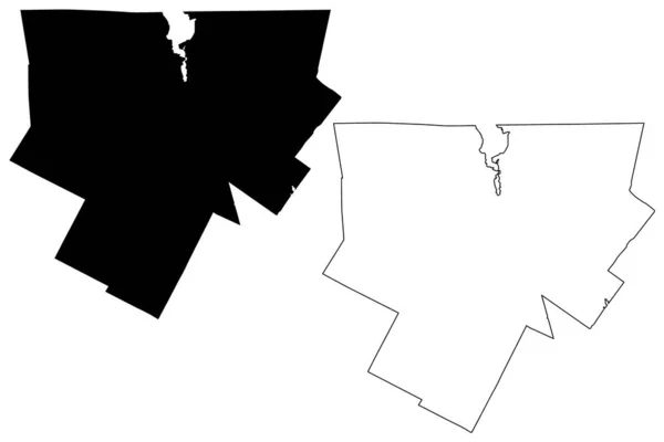 Orleans County State Vermont County United States America Usa Χάρτης — Διανυσματικό Αρχείο
