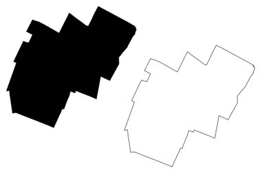 Washington County, Vermont Eyaleti (ABD eyaleti, ABD, ABD, ABD) harita vektör çizimi, karalama çizimi Washington haritası