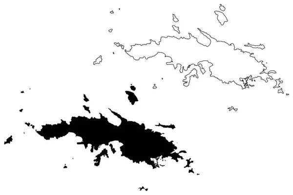 Saint Thomas District Islas Vírgenes Los Estados Unidos County United — Archivo Imágenes Vectoriales